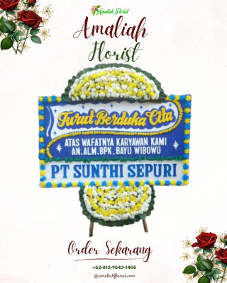 Papan Bunga Duka di Tanjung Palas Utara